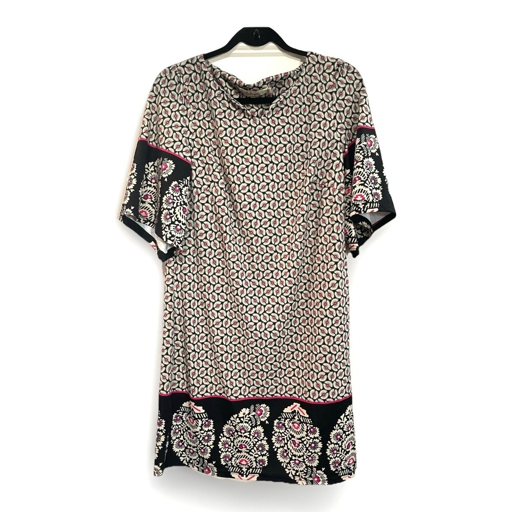 Aryeh Shift Dress 3/4 Bell Sleeve Women's  Multicolor Floral V-Neck Small